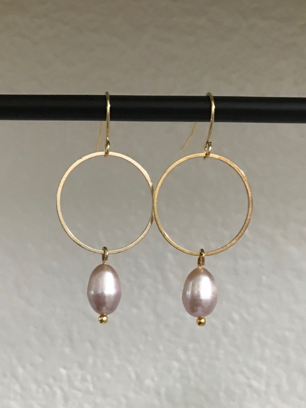 Handmade Pink Freshwater Pearl Earrings